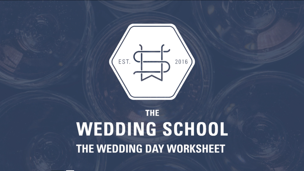 wedding day worksheet